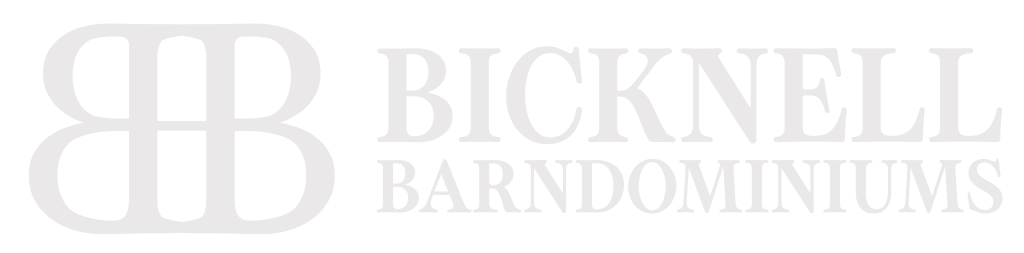 Bicknell Barndominiums logo featuring overlapping double "B" monogram on the left and company name in capital letters on the right, reflecting their expertise as a custom home builder and creator of quality metal shops.